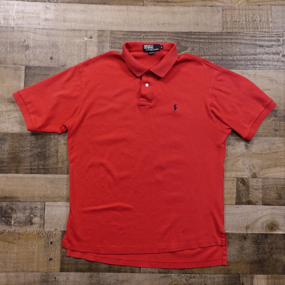 Polo‎ Ralph Lauren Polo Shirt Men’s Large Red Short Sleeve Classic Fit USA Made